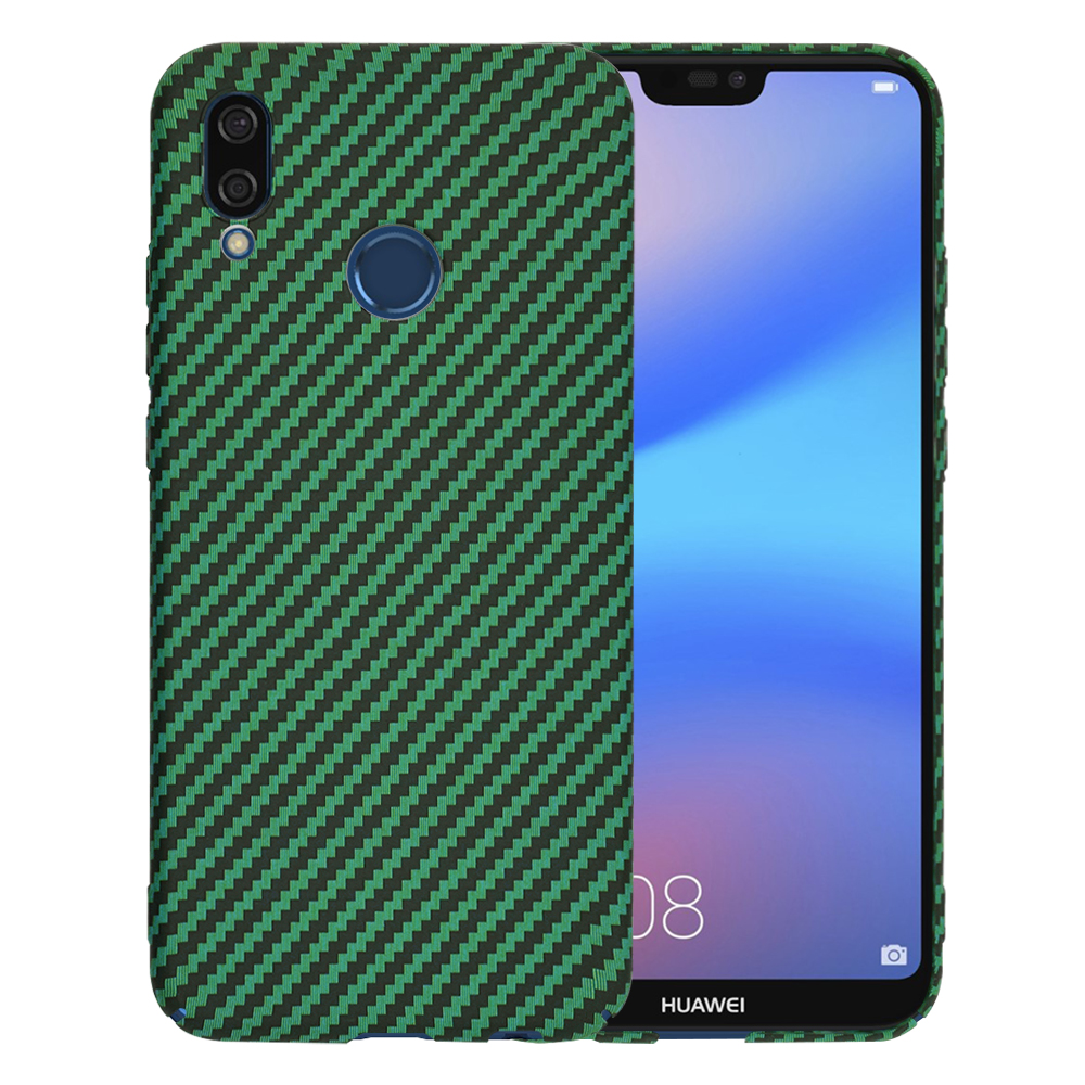 Techsuit Carbonite FiberShell puzdro pre Huawei P20 Lite – zelené KF2334369