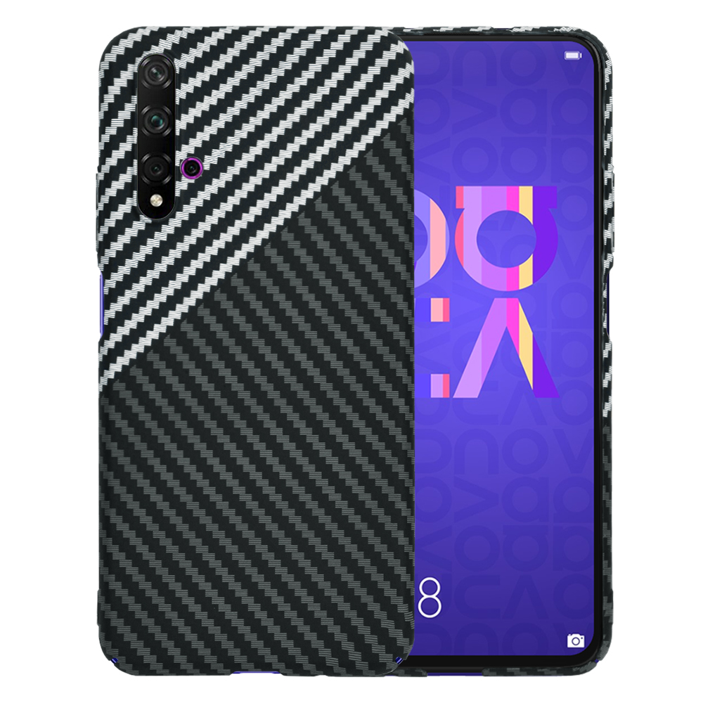 Techsuit Carbonite FiberShell puzdro pre Huawei Nova 5T / Honor 20 – Stealth Gray KF2334380