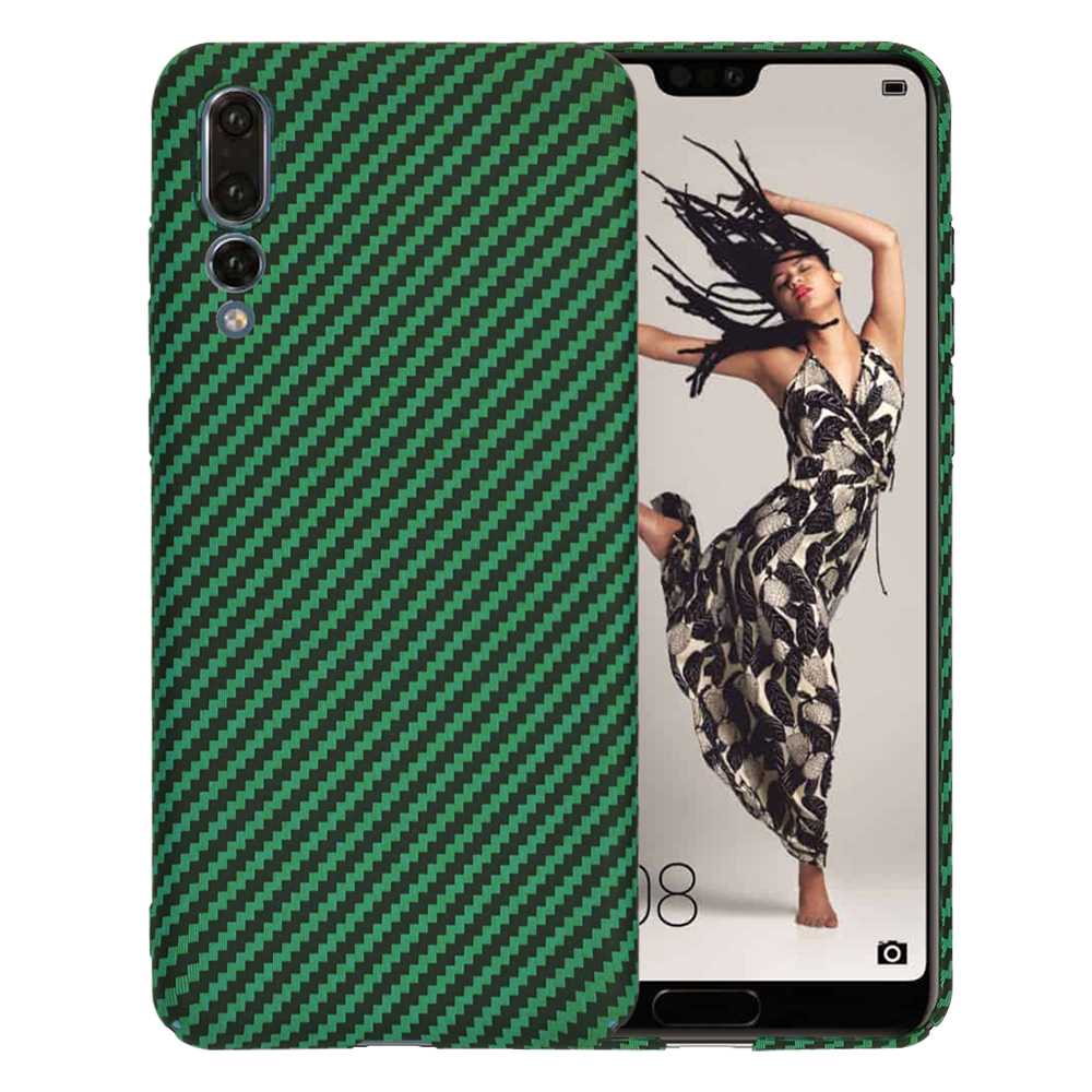 Techsuit Carbonite FiberShell puzdro pre Huawei P20 Pro – zelené KF2334385