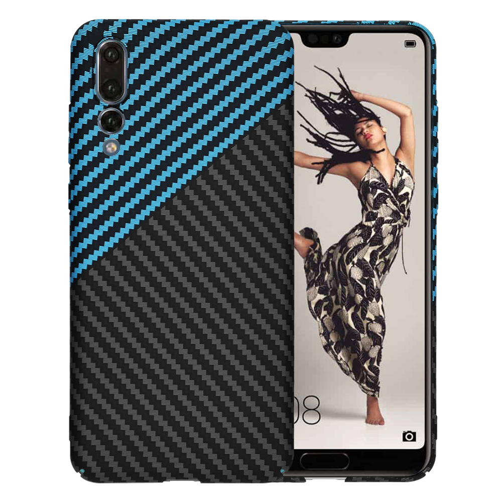 Techsuit Carbonite FiberShell puzdro pre Huawei P20 Pro – Blue Pulse KF2334387