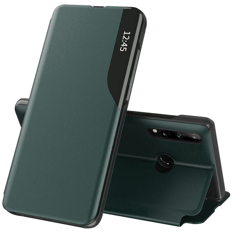 Techsuit eFold Series puzdro pre Huawei P30 Lite / P30 Lite New Edition – tmavozelené KF233725