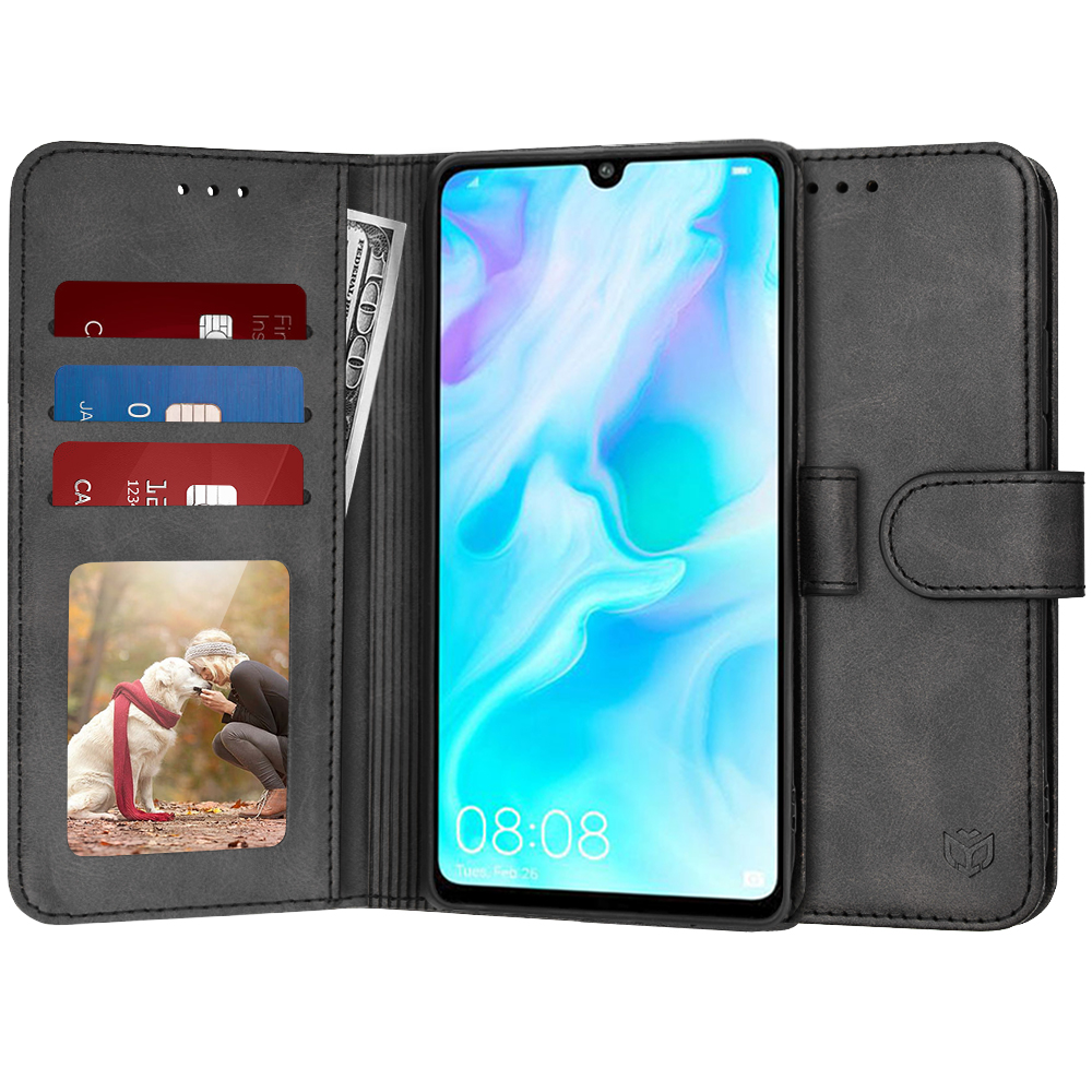 Techsuit Diary Book puzdro pre Huawei P30 Lite / P30 Lite New Edition – čierne KF2321323