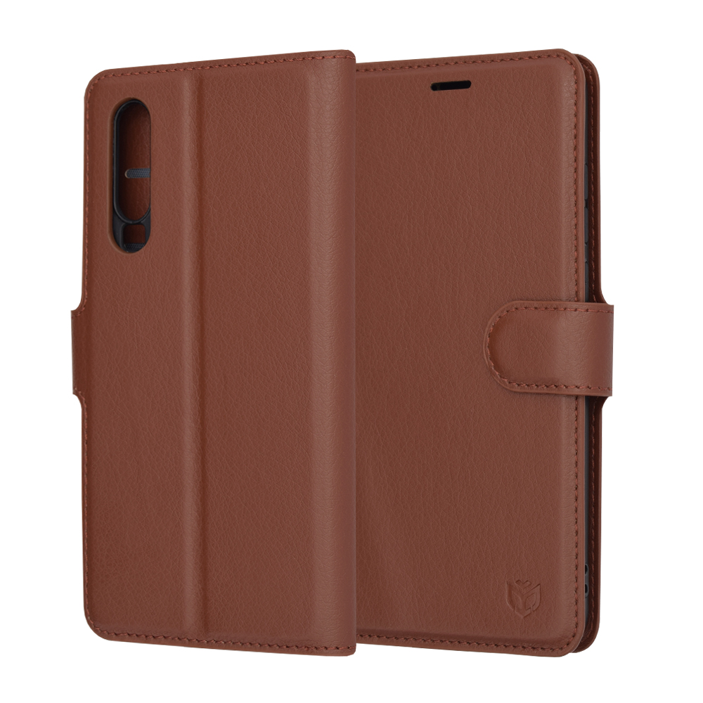 Techsuit Leather Folio puzdro pre Huawei P30 – hnedé KF2323642