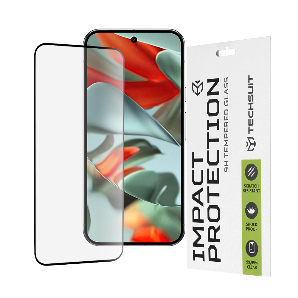 Techsuit 111D Full Cover / Full Glue Glass tvrdené sklo pre Google Pixel 9 Pro XL – čierne KF2338455