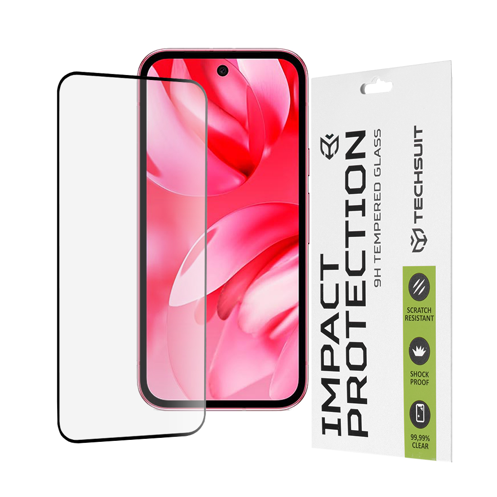 Techsuit 111D Full Cover / Full Glue Glass tvrdené sklo pre Google Pixel 9a – čierne KF2341990