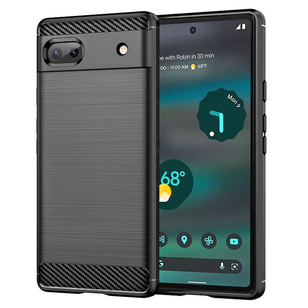 Techsuit Carbon Silicone puzdro pre Google Pixel 6a – čierne KF238124