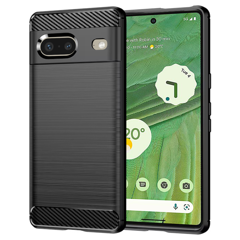 Techsuit Carbon Silicone puzdro pre Google Pixel 7 – čierne KF2310098