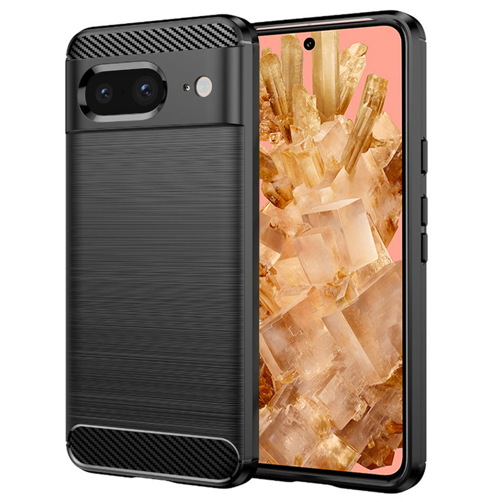 Techsuit Carbon Silicone puzdro pre Google Pixel 8 – čierne KF2313183