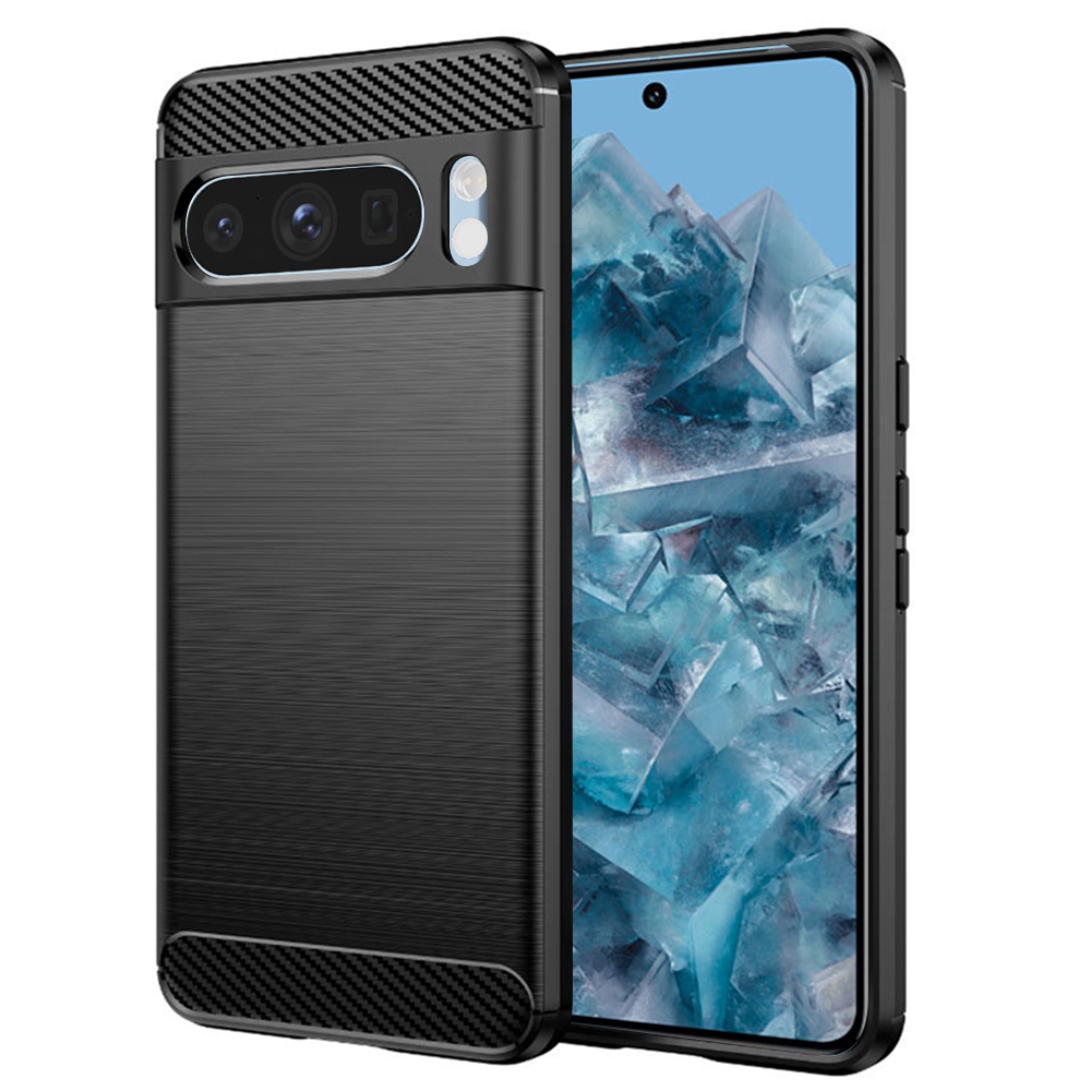 Techsuit Carbon Silicone puzdro pre Google Pixel 8 Pro – čierne KF2313184