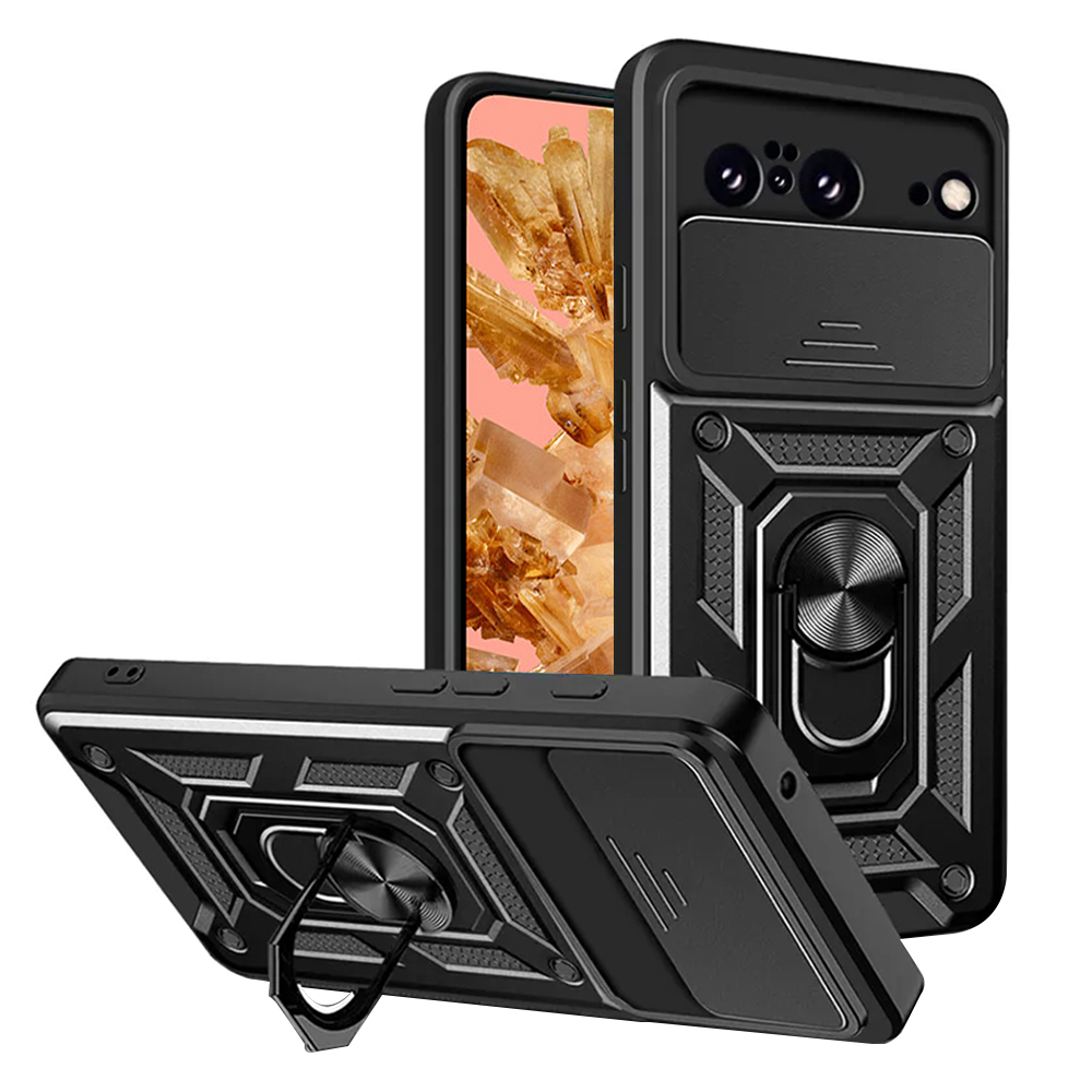 Techsuit CamShield Series puzdro pre Google Pixel 8 – čierne KF2314517