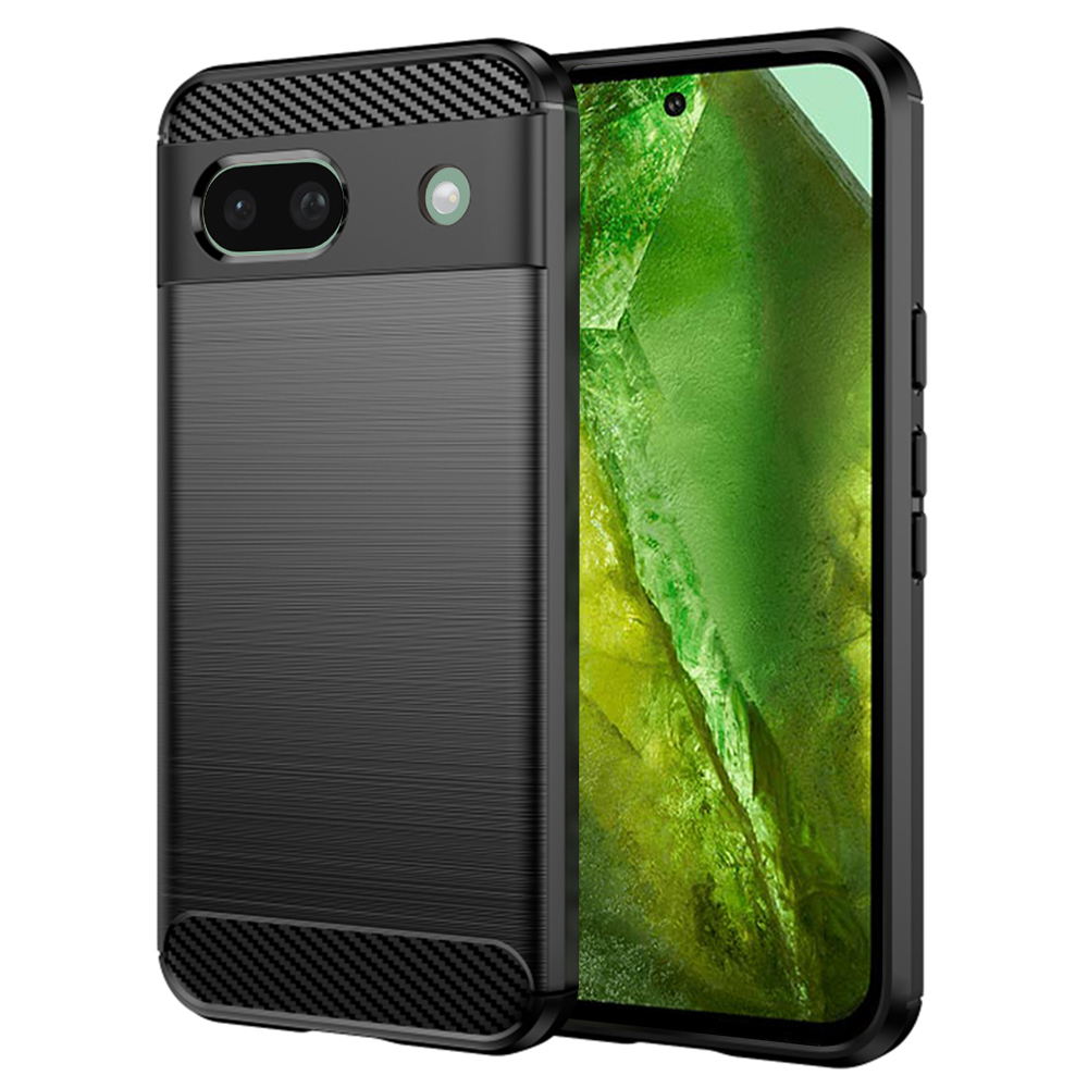 Techsuit Carbon Silicone puzdro pre Google Pixel 8a – čierne KF2317683