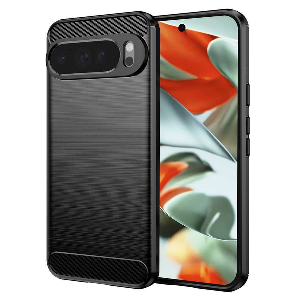 Techsuit Carbon Silicone puzdro pre Google Pixel 9 Pro XL – čierne KF2320291