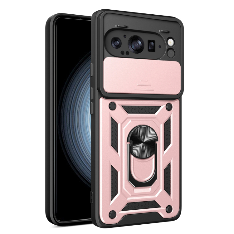 Techsuit CamShield Series puzdro pre Google Pixel 9 Pro XL – ružovo-zlaté KF2327599