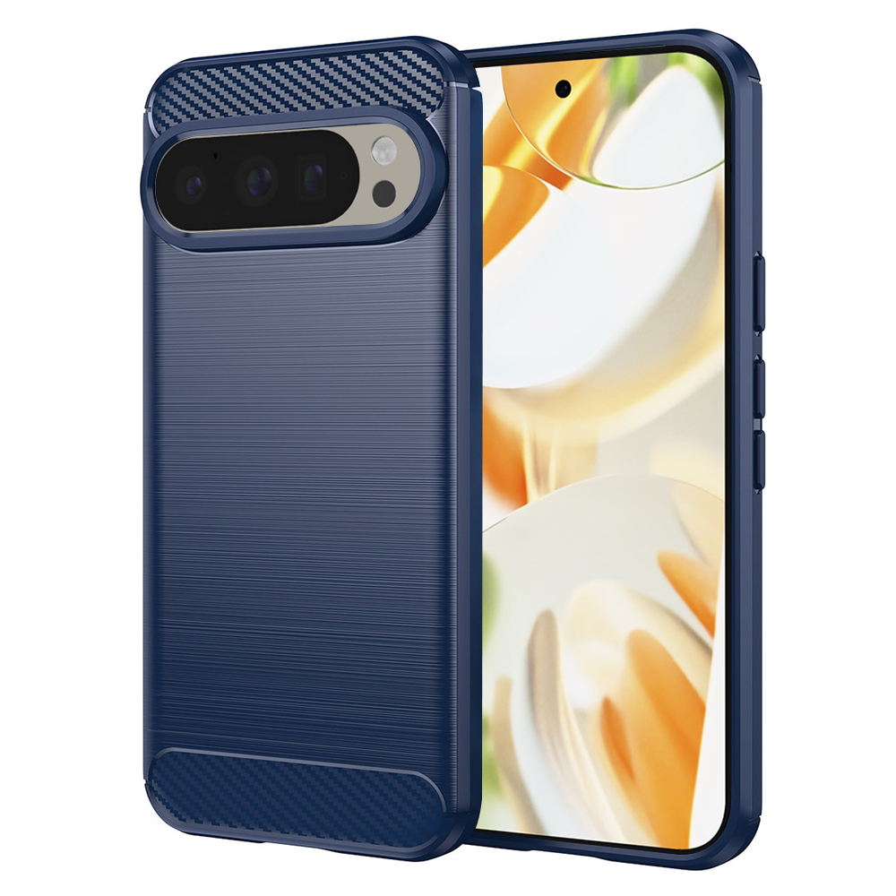 Techsuit Carbon Silicone puzdro pre Google Pixel 9 Pro / 9 – modré KF2328037