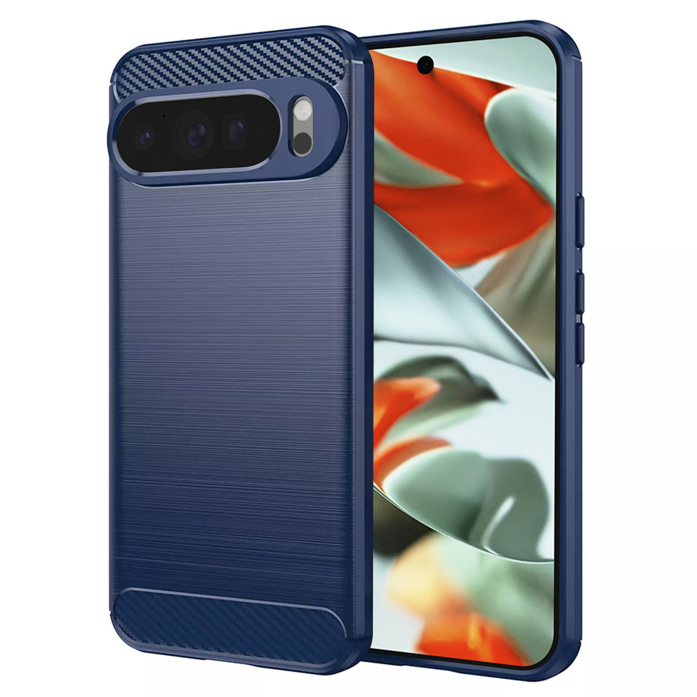 Techsuit Carbon Silicone puzdro pre Google Pixel 9 Pro XL – modré KF2328038