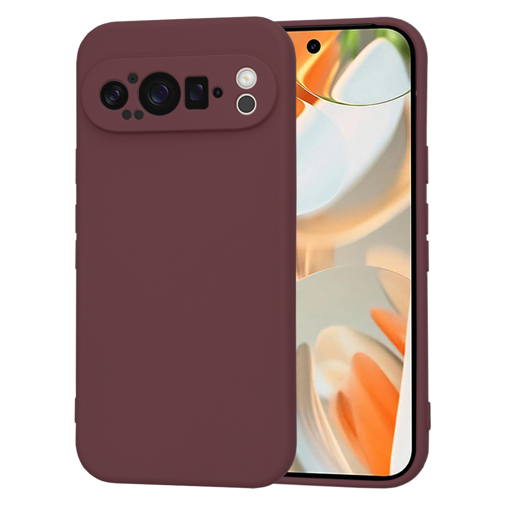 Techsuit SoftFlex puzdro pre Google Pixel 9 Pro – slivkovo červené (Plum Red) KF2328885