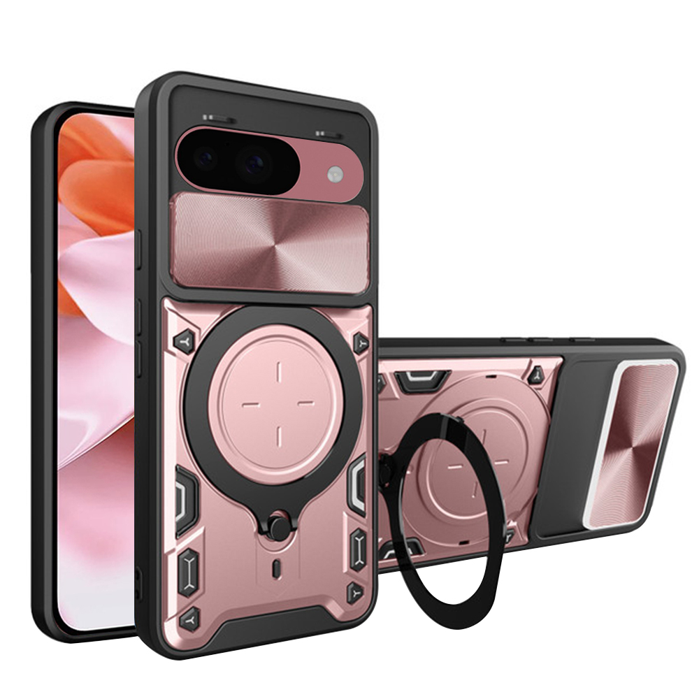 Techsuit CamGuard Pro puzdro pre Google Pixel 9 / 9 Pro – ružovo-zlaté KF2331886