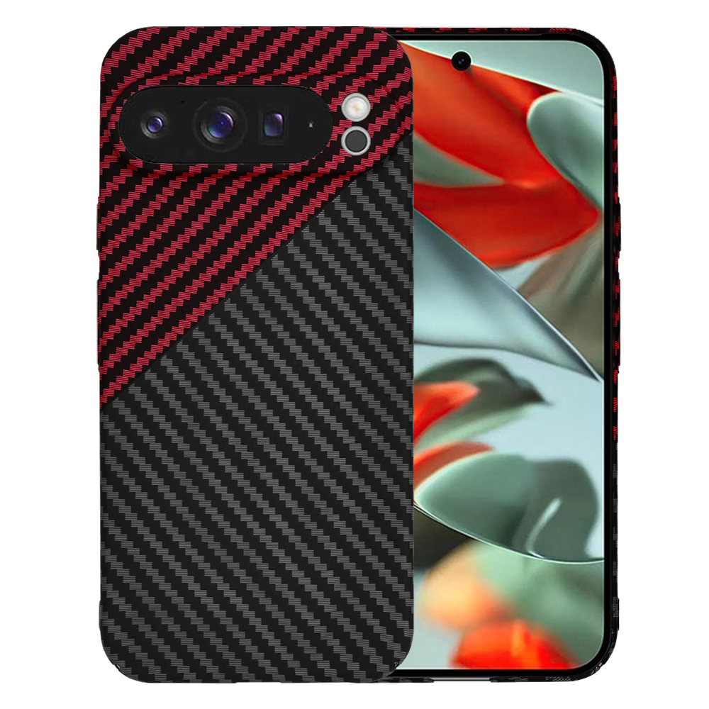 Techsuit Carbonite FiberShell puzdro pre Google Pixel 9 Pro XL – Red Vortex KF2333496