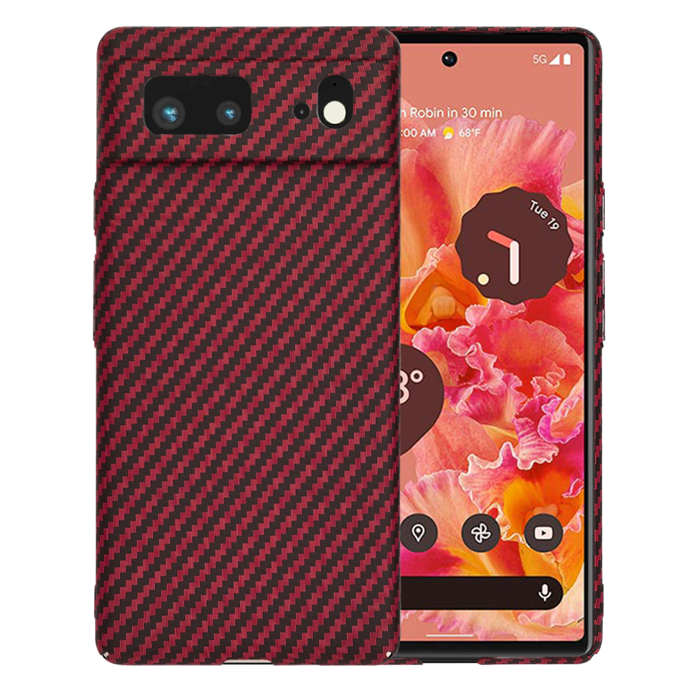 Techsuit Carbonite FiberShell puzdro pre Google Pixel 6 – červené KF2334442