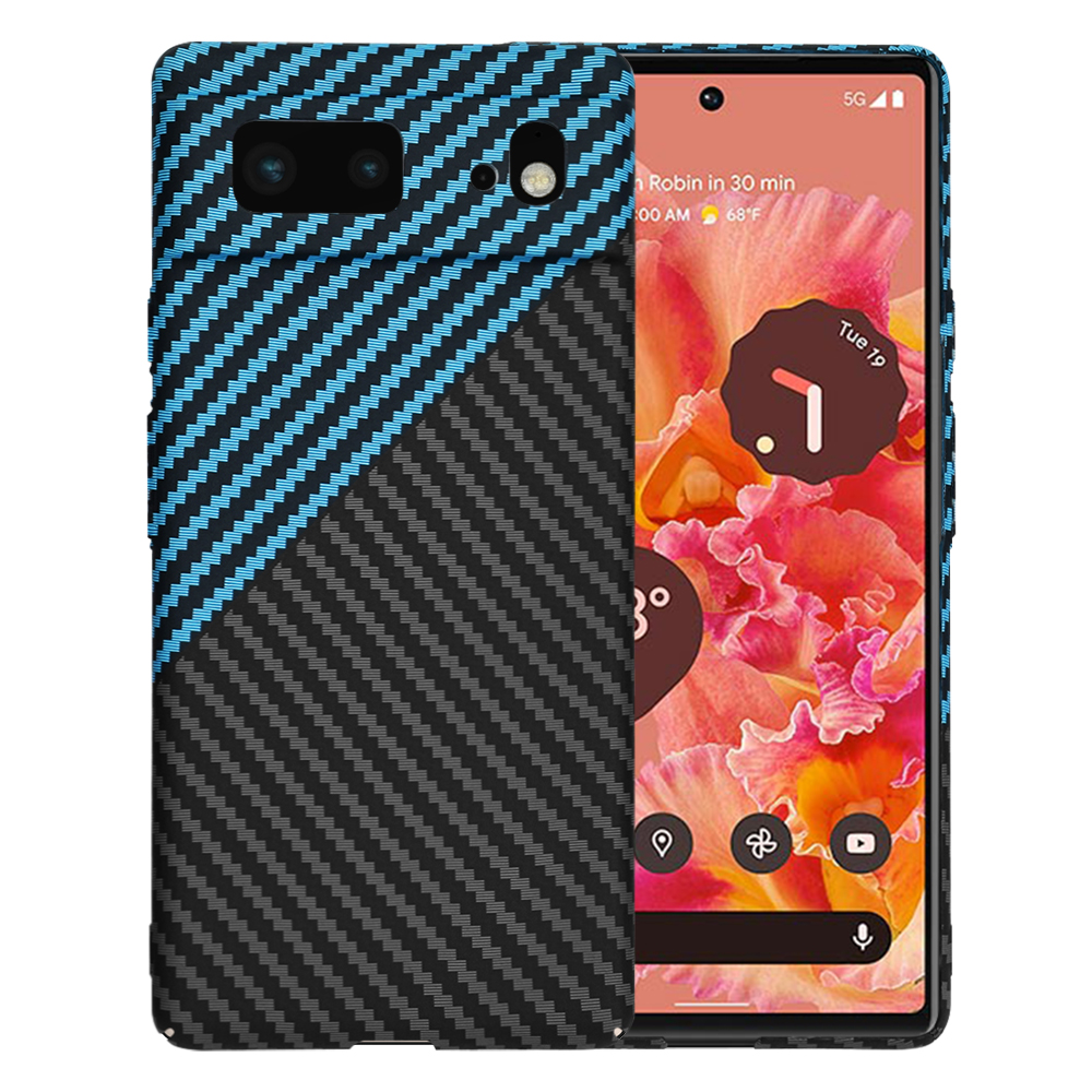 Techsuit Carbonite FiberShell puzdro pre Google Pixel 6 – Blue Pulse KF2334443
