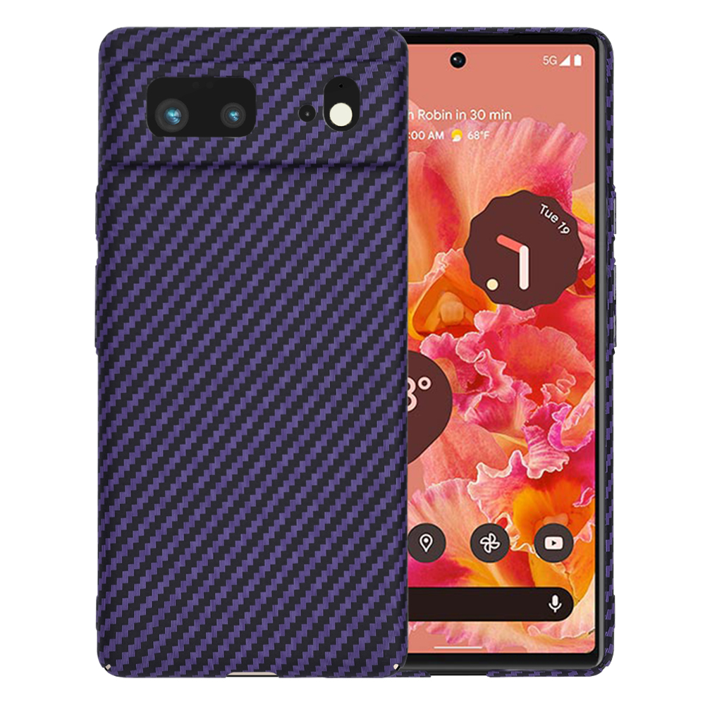 Techsuit Carbonite FiberShell puzdro pre Google Pixel 6 – fialové KF2334445