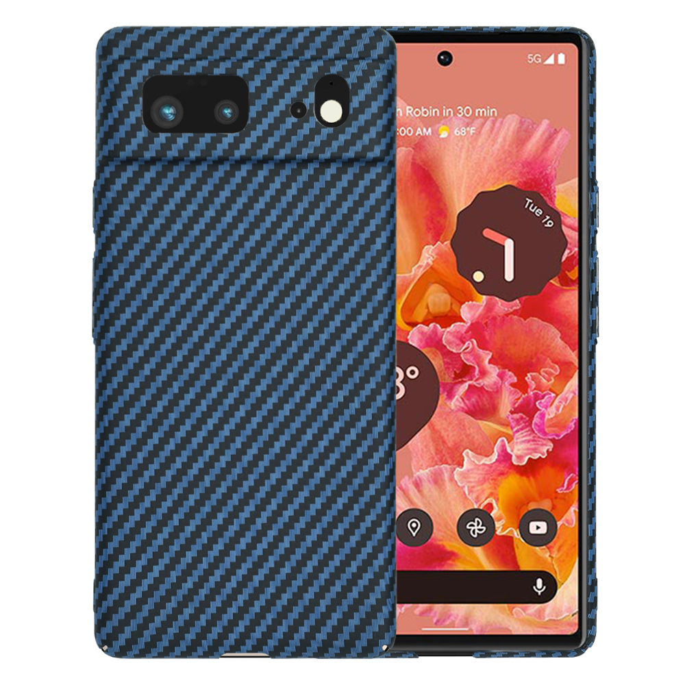 Techsuit Carbonite FiberShell puzdro pre Google Pixel 6 – Cyan KF2334446