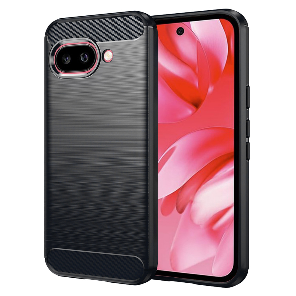 Techsuit Carbon Silicone puzdro pre Google Pixel 9a – čierne KF2341978