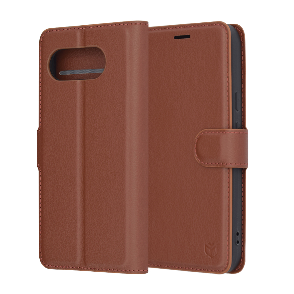 Techsuit Leather Folio puzdro pre Google Pixel 9a – hnedé KF2341973