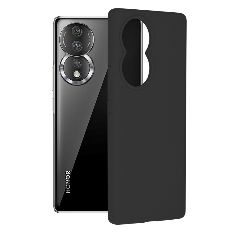 Techsuit Soft Edge Silicone puzdro pre Honor 80 – čierne KF2311821