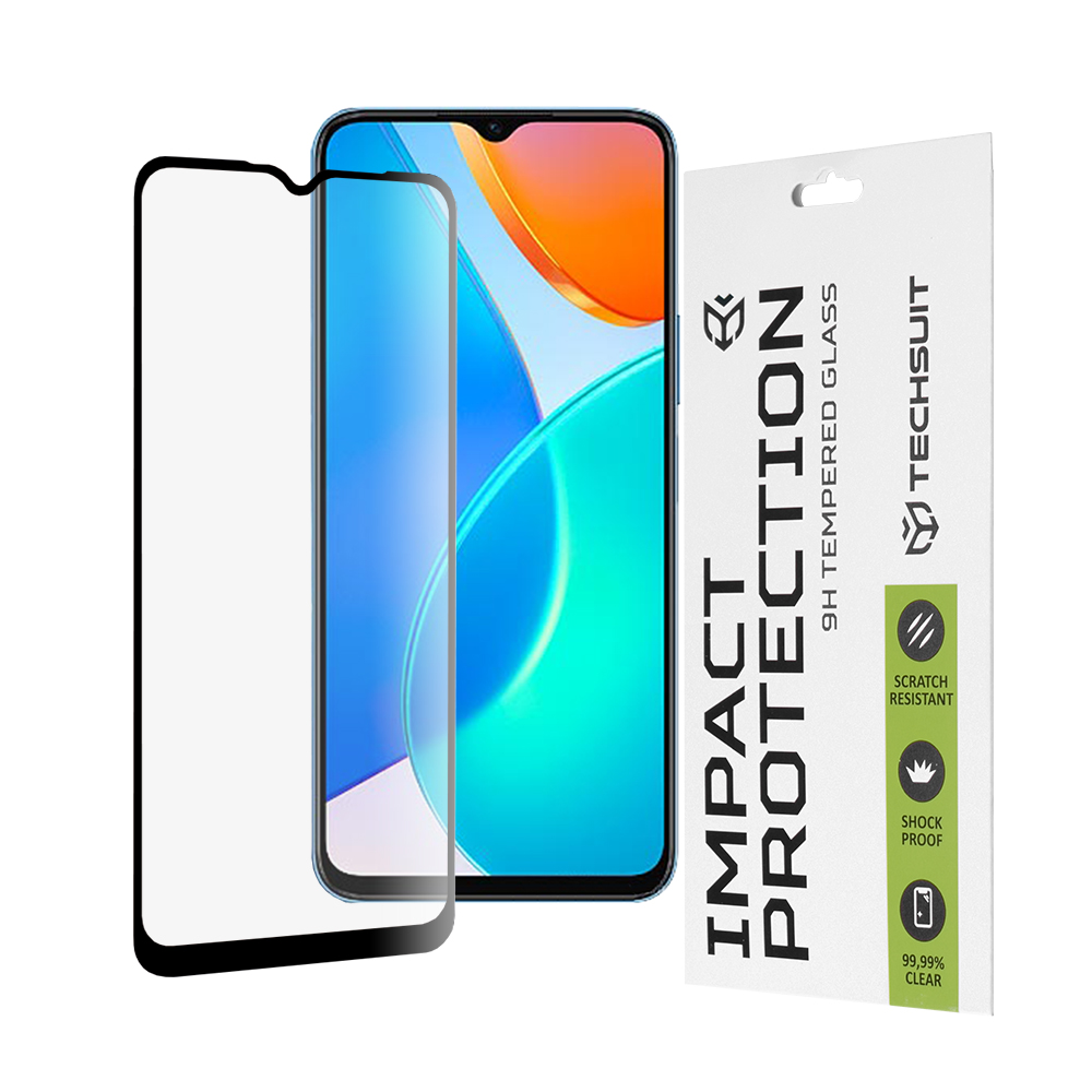 Techsuit 111D Full Cover / Full Glue Glass tvrdené sklo pre Honor X6 / X8 5G / 70 Lite – čierne KF2312085