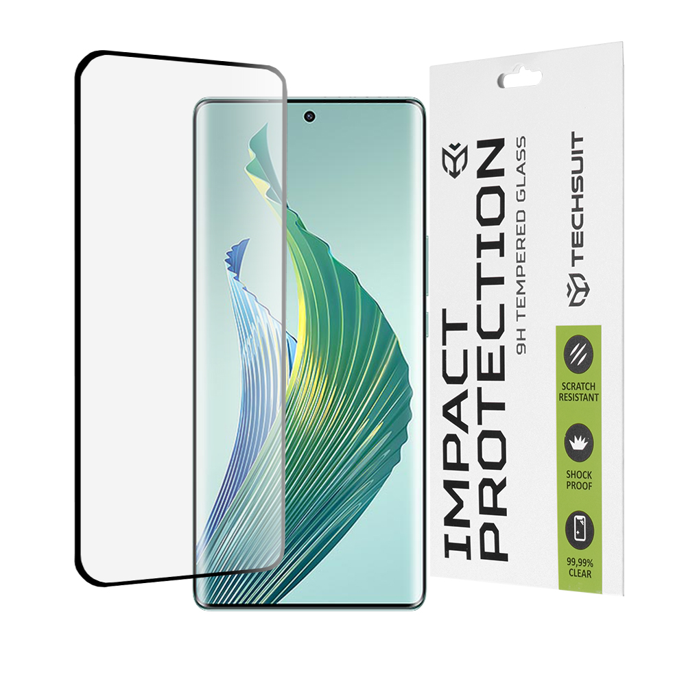 Techsuit 111D Full Cover / Full Glue Glass / 3D Curved Screen tvrdené sklo pre Honor Magic5 Lite – čierne KF2314532
