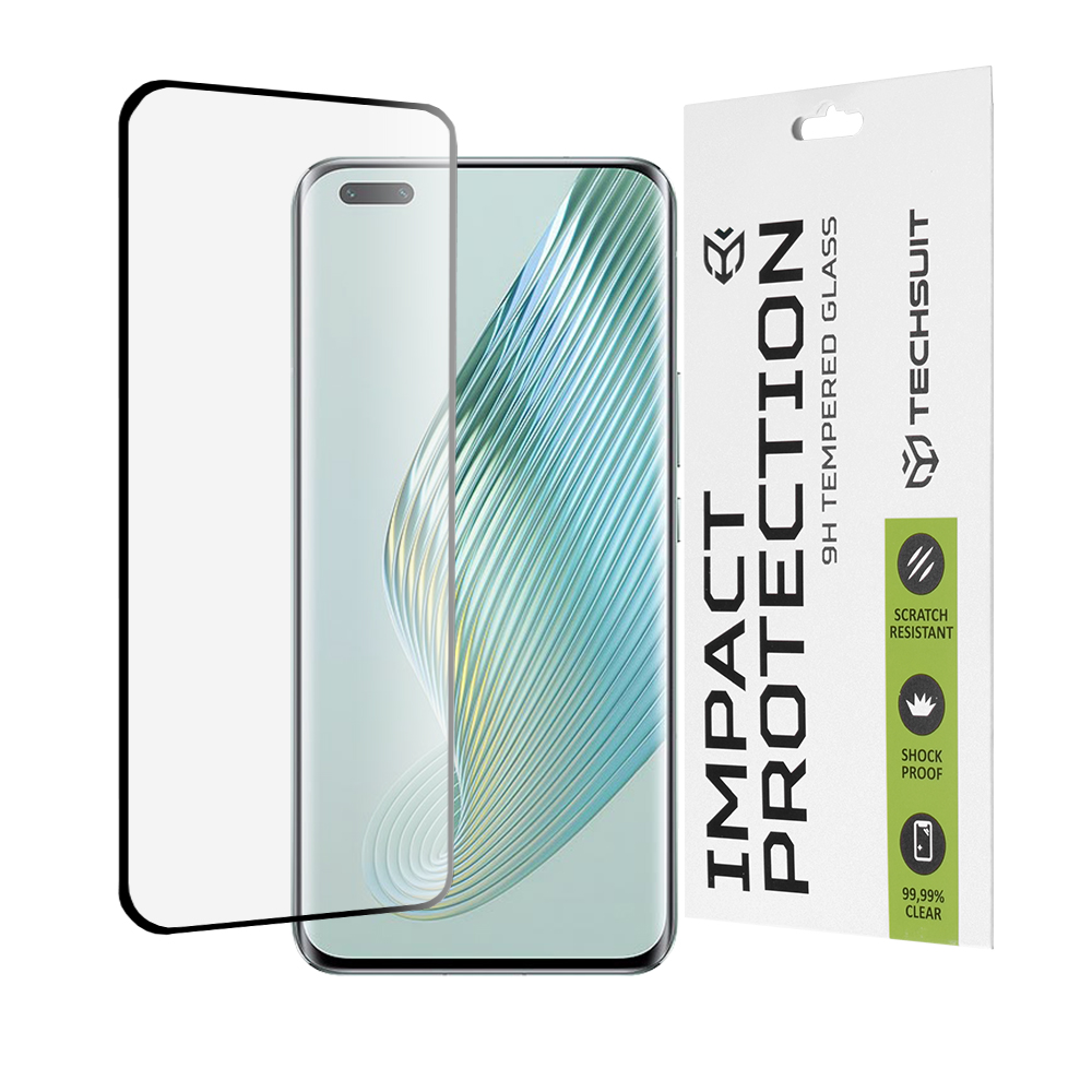 Techsuit 111D Full Cover / Full Glue Glass / 3D Curved Screen tvrdené sklo pre Honor Magic5 Pro – čierne KF2314536