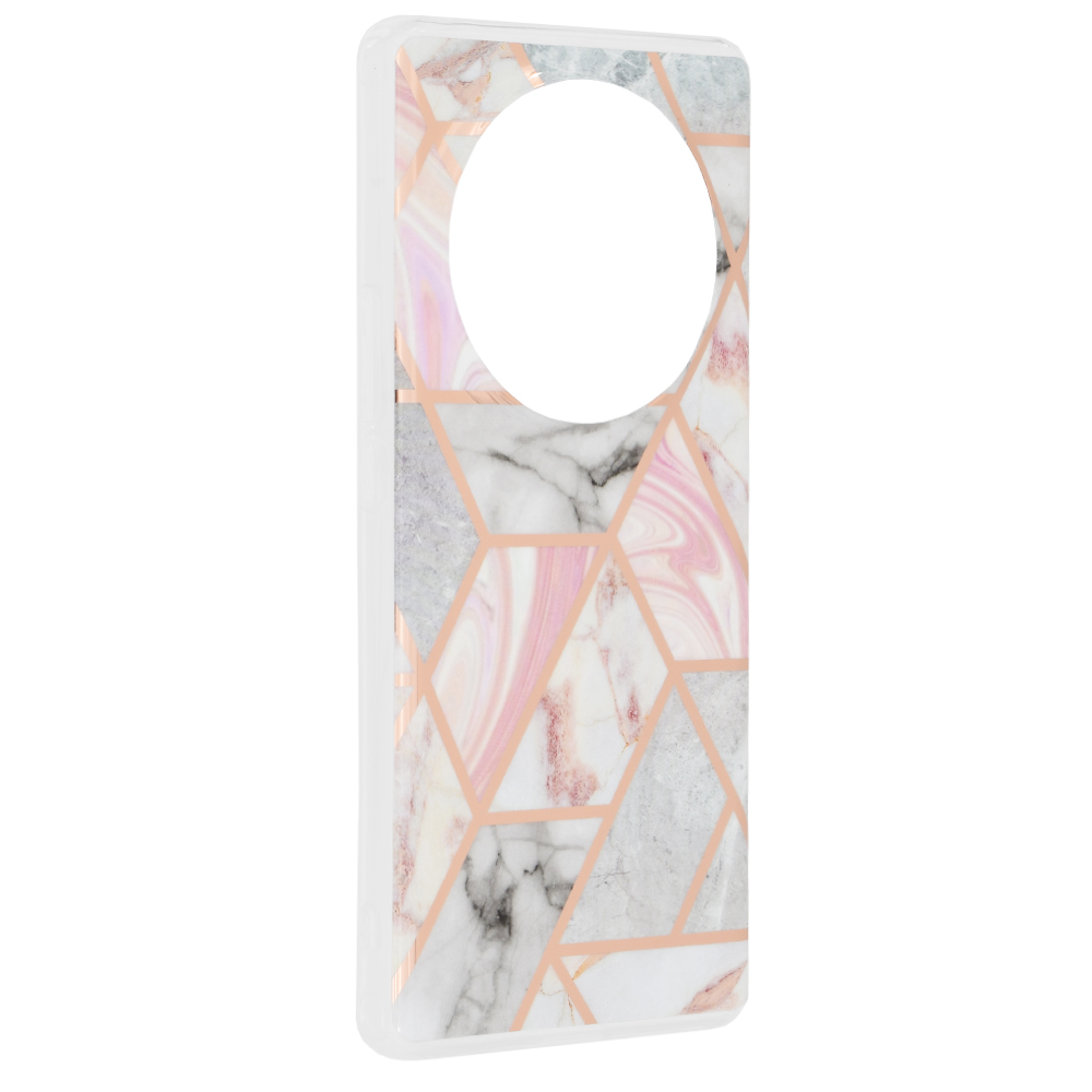 Techsuit Marble Series puzdro pre Honor Magic6 Lite – ružová hex KF2318623
