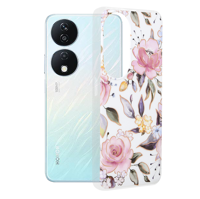 Techsuit Marble Series puzdro pre Honor X7b / X7b 5G / 90 SMART – Chloe White KF2326646