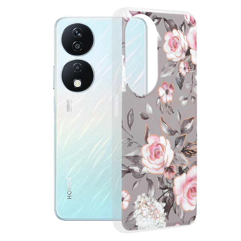 Techsuit Marble Series puzdro pre Honor X7b / X7b 5G / 90 SMART – Bloom of Ruth Gray KF2326650