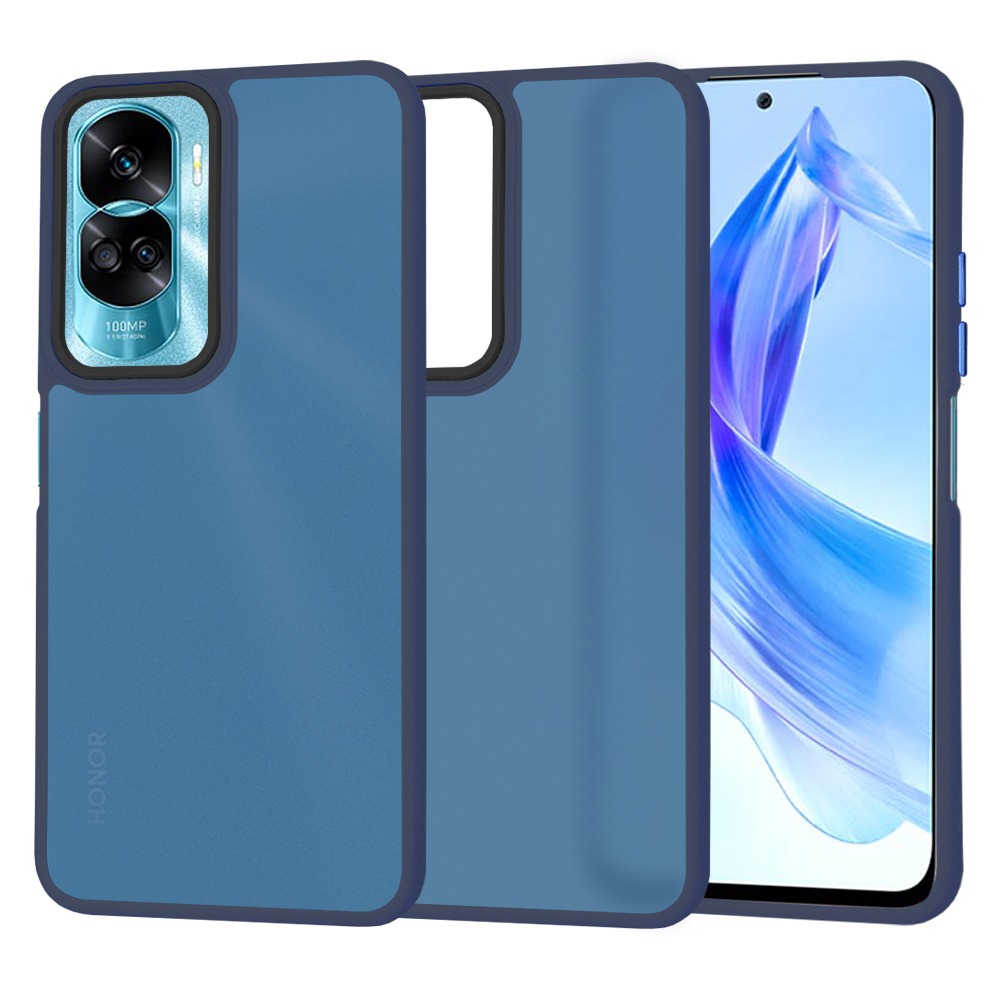 Techsuit HaloFrost Series puzdro pre Honor 90 Lite – hlbokomodré (Deep Blue) KF2327175