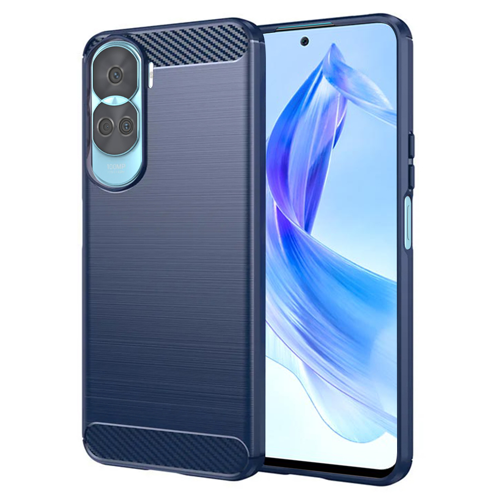 Techsuit Carbon Silicone puzdro pre Honor 90 Lite – modré KF2327988