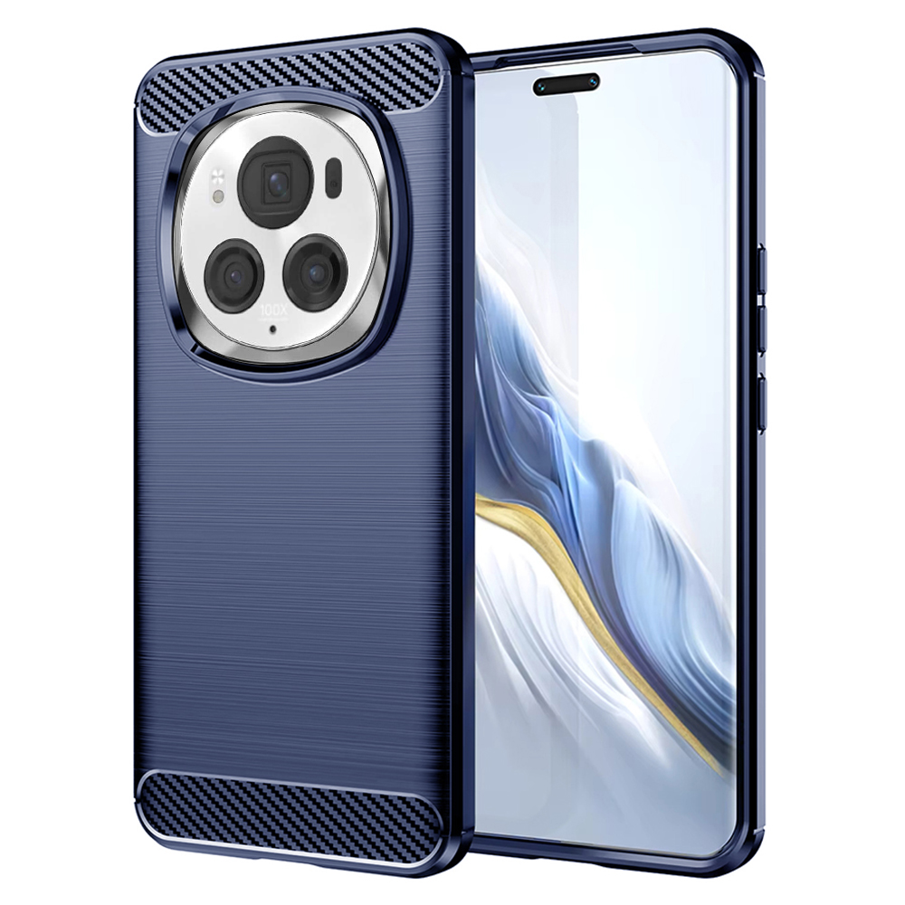 Techsuit Carbon Silicone puzdro pre Honor Magic6 Pro – modré KF2328035