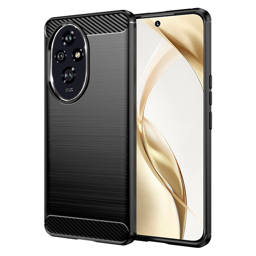 Techsuit Carbon Silicone puzdro pre Honor 200 – čierne KF2331158
