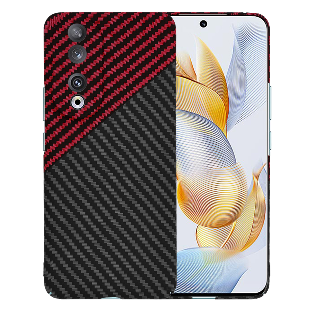 Techsuit Carbonite FiberShell puzdro pre Honor 90 – Red Vortex KF2333698