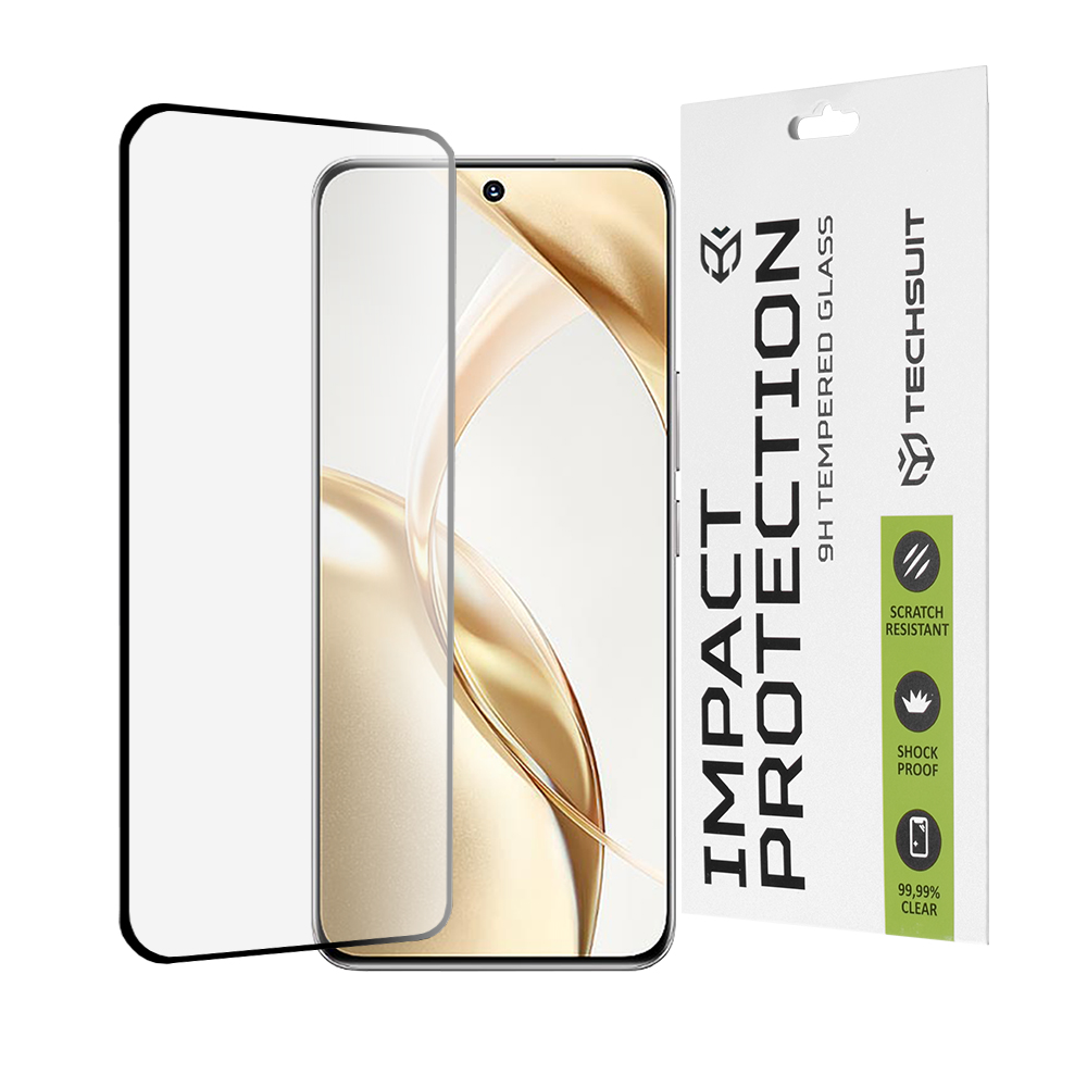 Techsuit 111D Full Cover / Full Glue Glass / 3D Curved Screen tvrdené sklo pre Honor 200 – čierne KF2334988