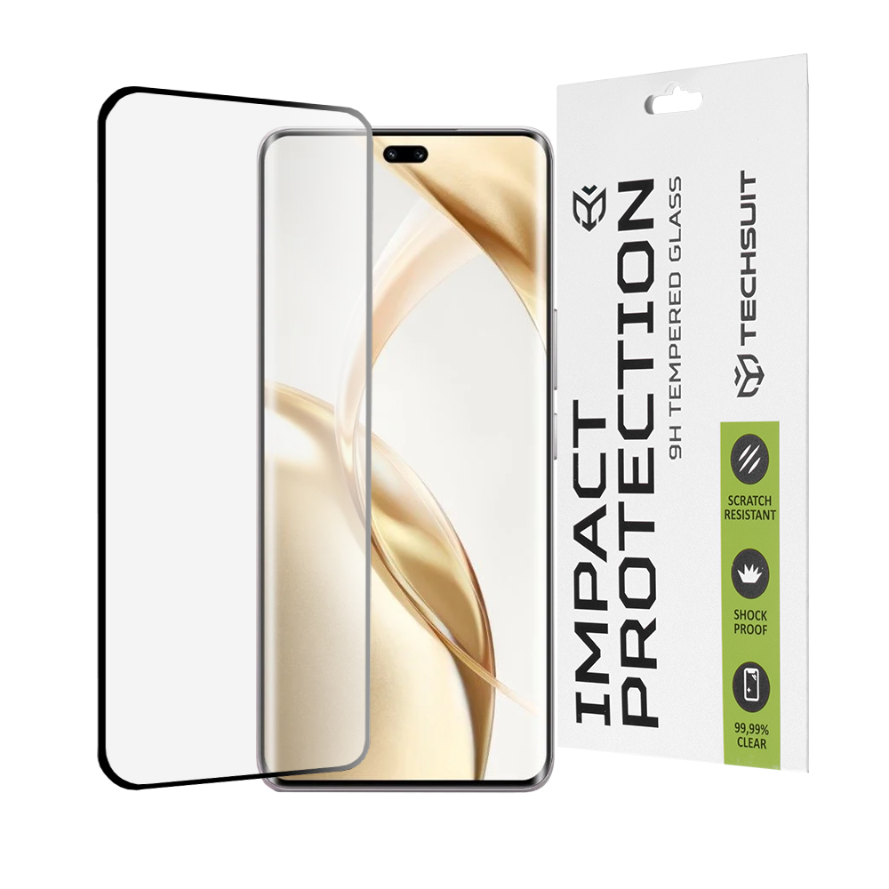 Techsuit 111D Full Cover / Full Glue Glass / 3D Curved Screen tvrdené sklo pre Honor 200 Pro – čierne KF2334989