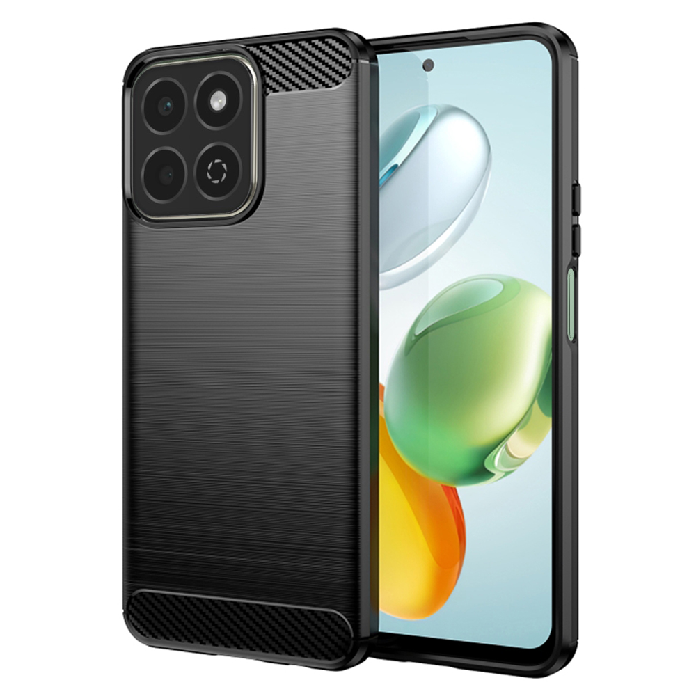 Techsuit Carbon Silicone puzdro pre Honor 200 Smart / X7c – čierne KF2339463