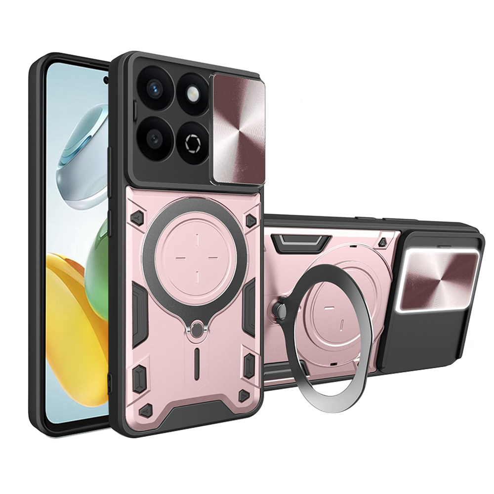 Techsuit CamGuard Pro puzdro pre Honor 200 Smart / X7c – ružovo-zlaté KF2339476