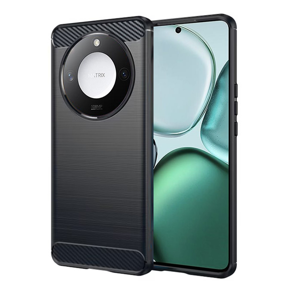 Techsuit Carbon Silicone puzdro pre Honor X9c Smart – čierne KF2345311