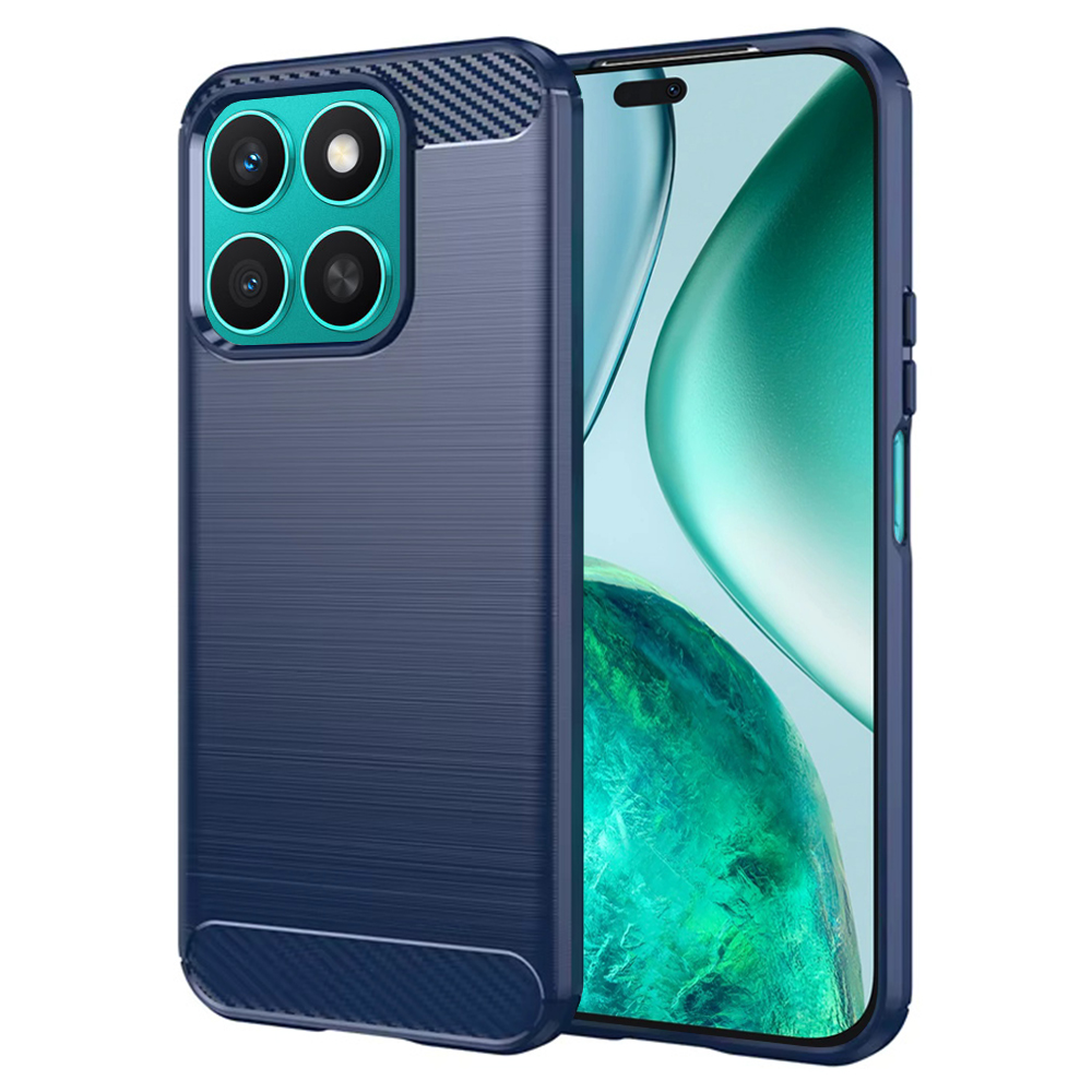 Techsuit Carbon Silicone puzdro pre Honor X8c – modré KF2346938