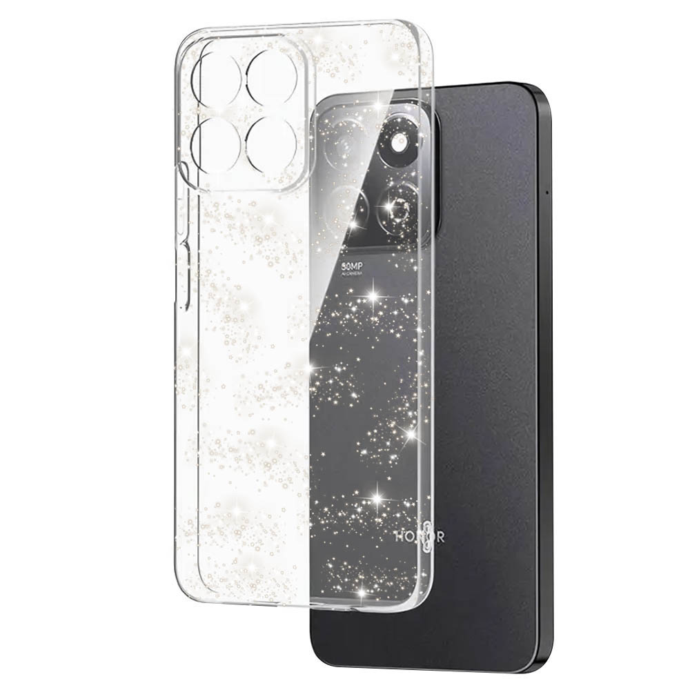 Techsuit SparkleSkin Series puzdro (trblietavé) pre Honor X8c – priehľadné KF2346940