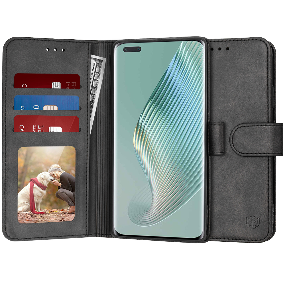 Techsuit Diary Book puzdro pre Honor Magic5 Pro – čierne KF2321192