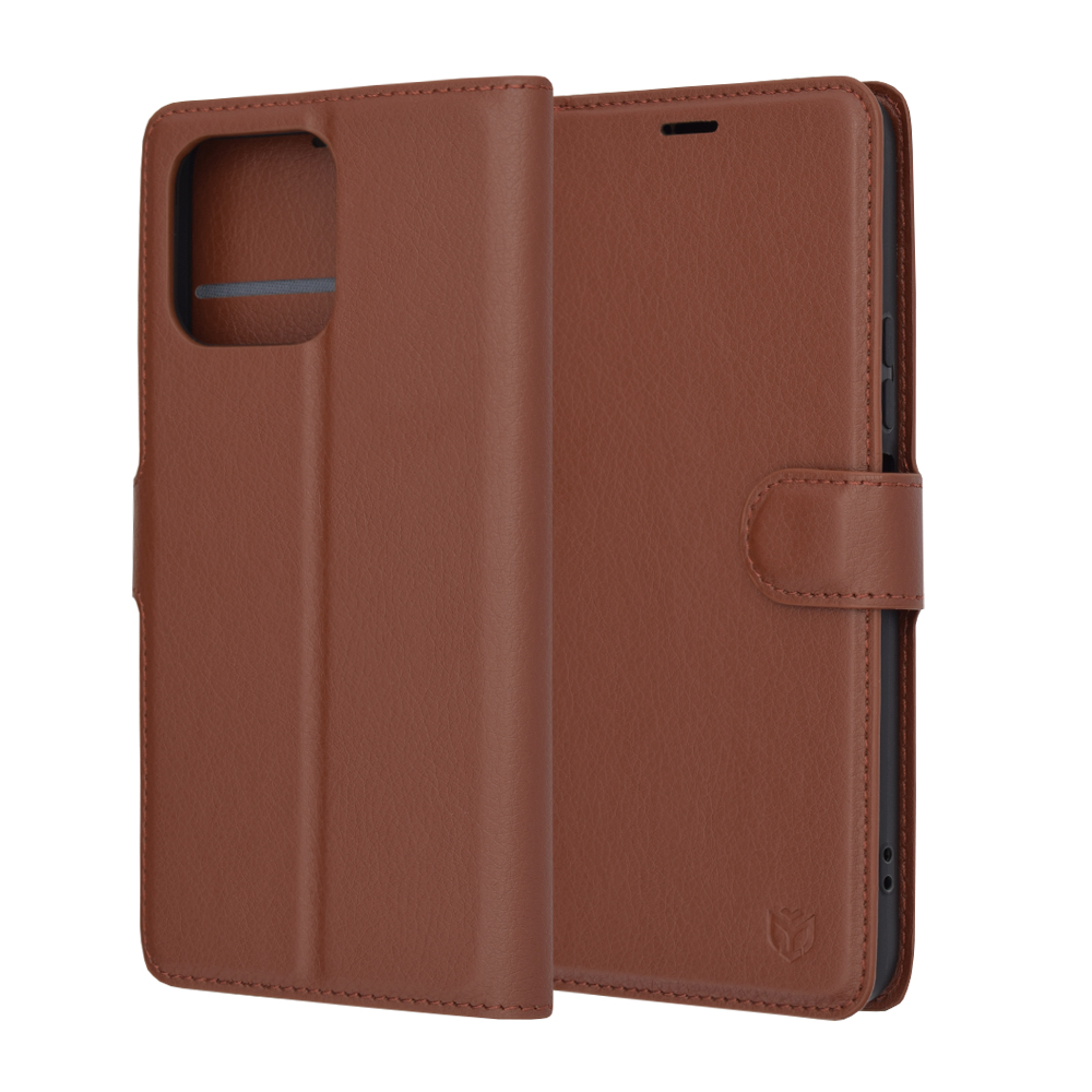 Techsuit Leather Folio puzdro pre Honor X8a – hnedé KF2323524