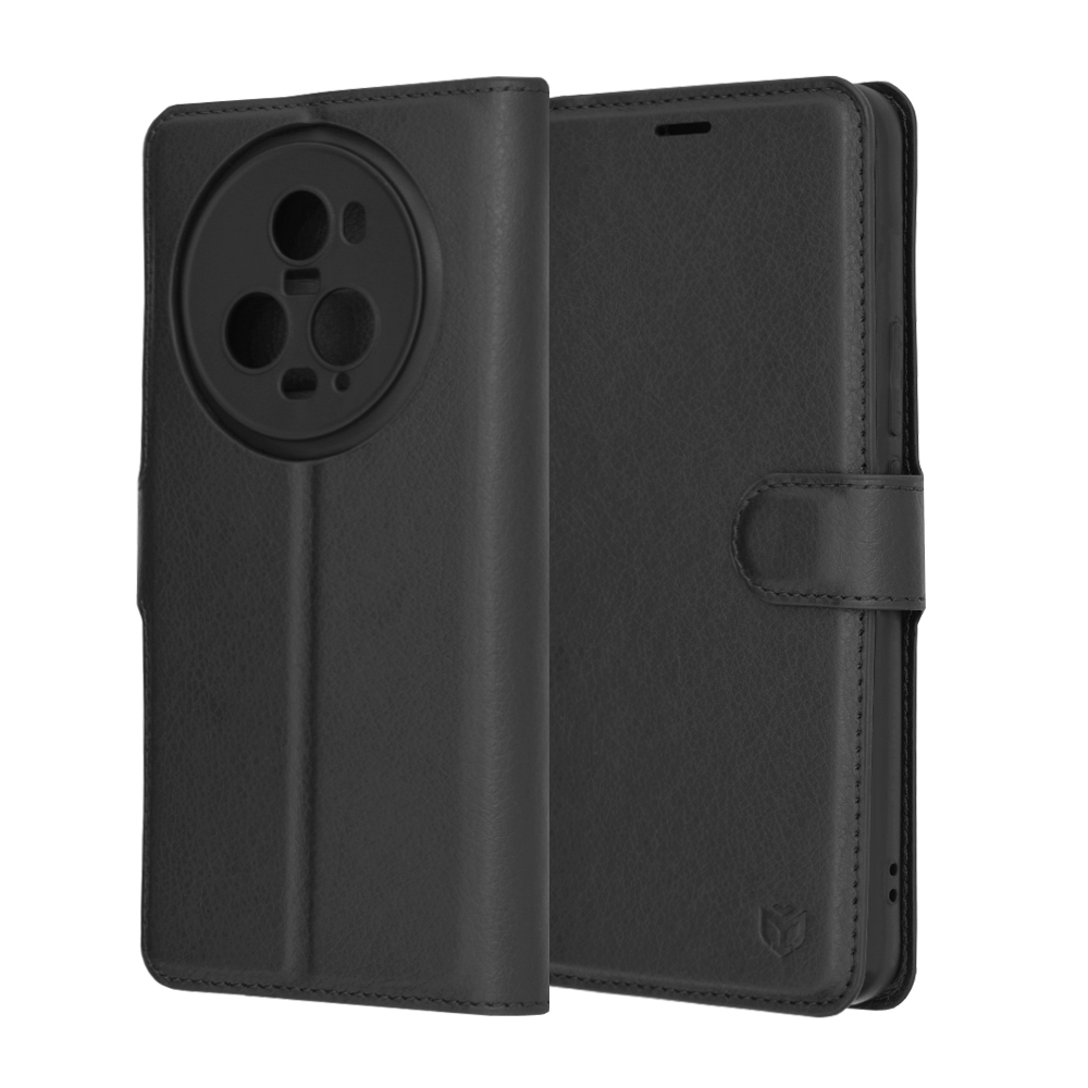 Techsuit Leather Folio puzdro pre Honor Magic5 Pro – čierne KF2323527